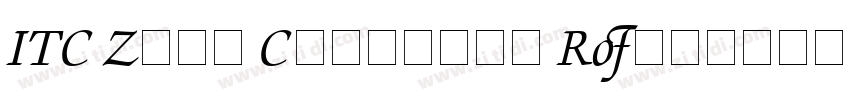 ITC Zapf Chancery Ro字体转换